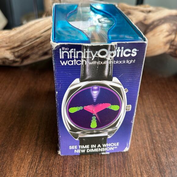 INFINITY OPTICS WATCH WITH BUILT IN BLACK LIGHT NEW IN BOX NOS New Dimension - Picture 4 of 6